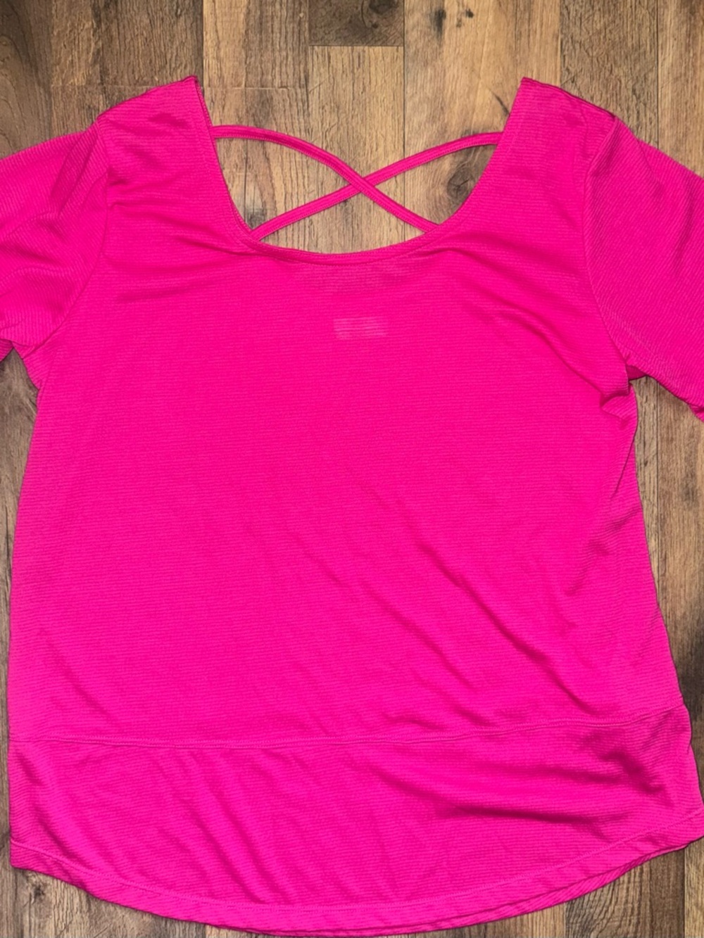 Columbia Women's Short Sleeve Crisscross Back Top - Hot Pink